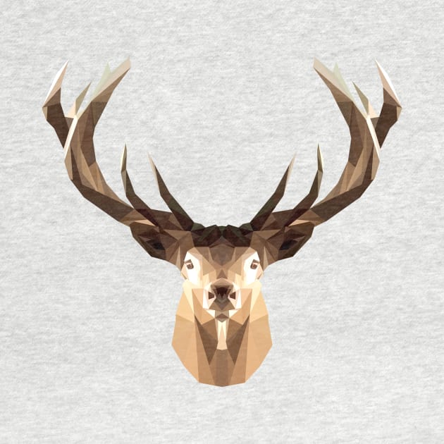 Low Polygon Elk T-Shirt by SolarFlare